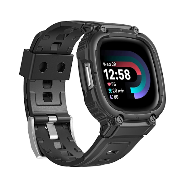 TPU-klockarmband för Fitbit Versa 4 / 3 / Sense 2 / Sense 1 Black