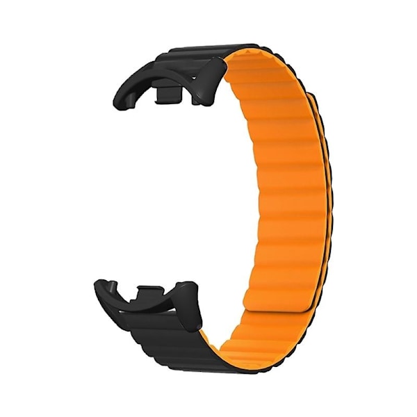 For-Xiaomi 8/8 NFC Smartwatch Magnetisk mjuk, justerbar rem Armbandsarmband Black orange