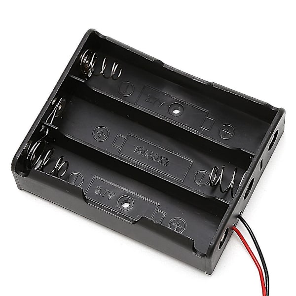 5 stk 18650 oppladbart batteri 3,7v klipsholdereske med ledning C