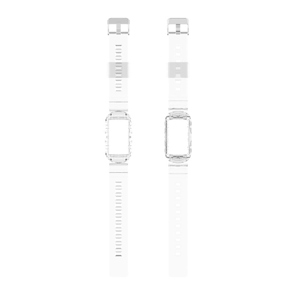 Silikon One Body Armor klockarmband för Fitbit Charge 4 Transparent