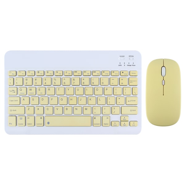 10 tums trådlöst tangentbord och mus Tangentbord för iPad Air Pro Tablet för Android IOS Windows yellow