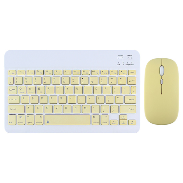 10 tuuman langaton näppäimistö ja hiirinäppäimistö iPad Air Pro -tabletille Android IOS Windowsille yellow