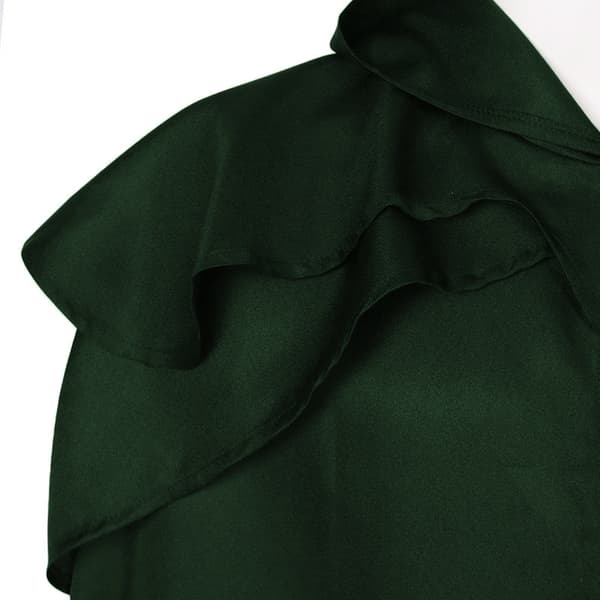 Hettekåpe Kappe Solid Lang Kappe Roll Cosplay Green 2XL