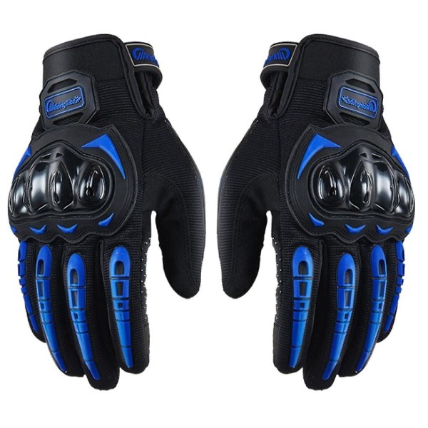 Touch Screen Motorcykel Handsker Motorcykel vanter Knuckle Protection Outdoor M Blue