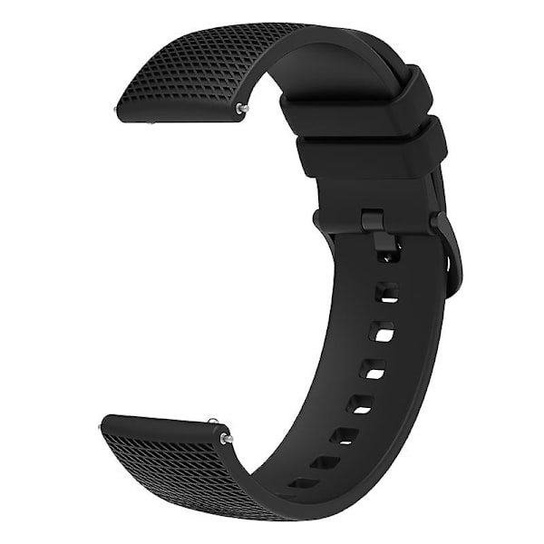 18mm ruudullinen silikonihihna Garmin Venu 3s / Forerunner 265s -kellolle Black