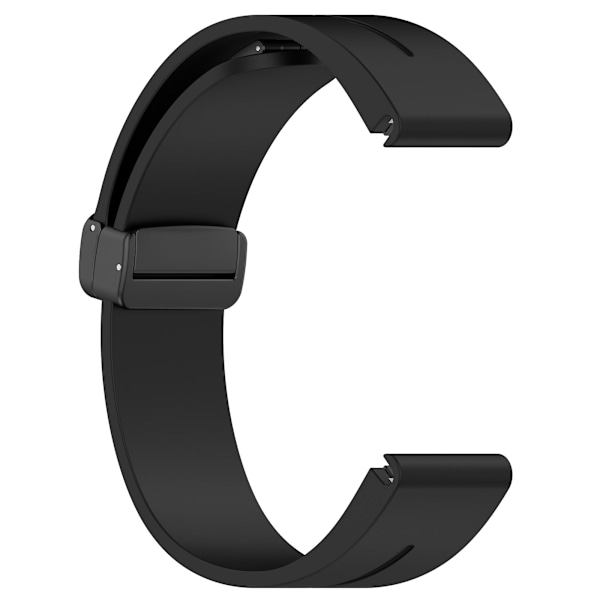 Silikoneurrem 26mm Foldbar Sort Spænde Rem Til Garmin Fenix 7x/7x Solar/tactix 7 Pro Black