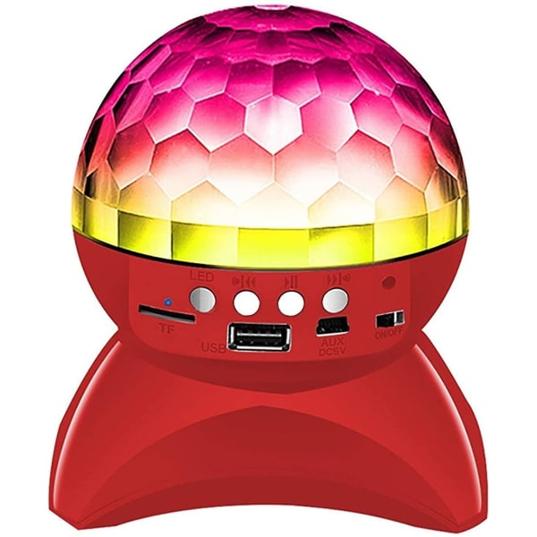 Disco Ball Home Party -langaton Bluetooth projektori Red
