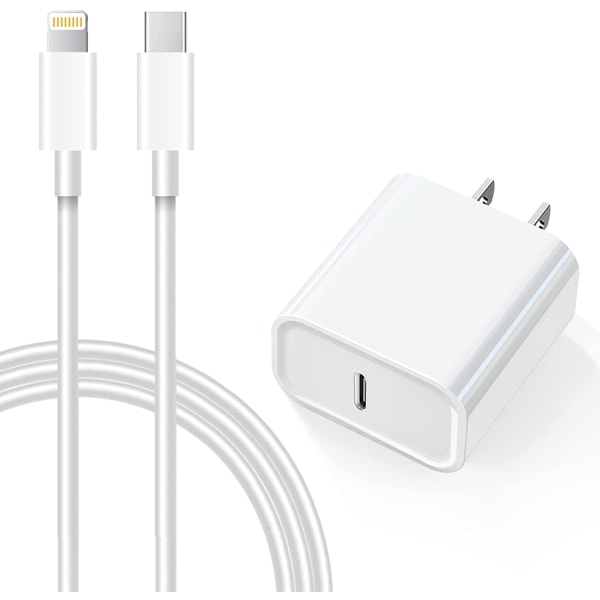 20W PD-adapter med 6FT Type-C till Lightning-kabel kompatibel med iPhone 13 12 Pro Max Mini 11 Xs XR X 8 Plus och mer AU
