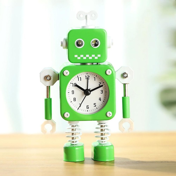Robot Shape Väckarklocka Green