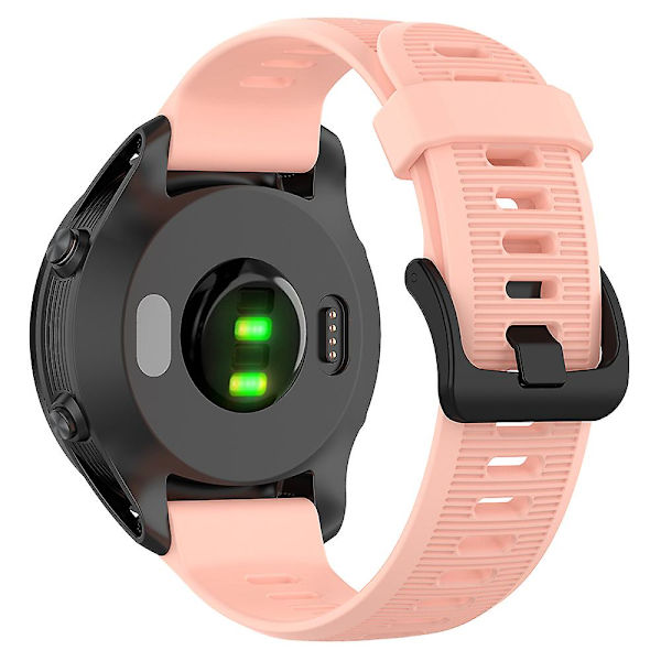 For Garmin Forerunner 945/ 935 Udskiftning Rem Stål Spænde Tekstureret Silikone Urrem Light Pink