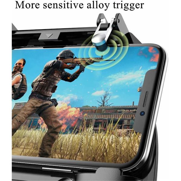 Mobile Game Controller för PUBG Mobile Controller L1R1 Mobile Game Trigger Joystick Gamepad för 4-6,5" iOS & Android-telefon (W10 Update)