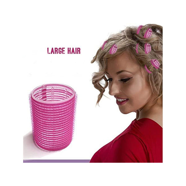 48 mm store hårruller, selvgreb, salon frisørkrøller, store, (rosarød) ,12/24 pakke 12 Pack