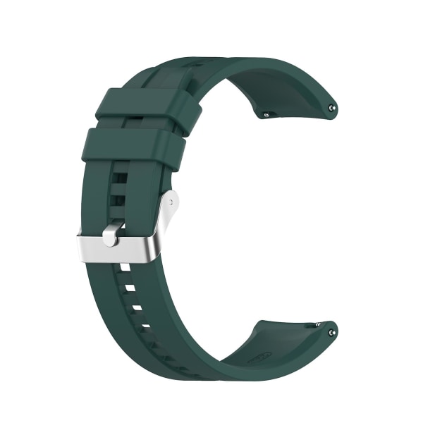 For Huawei Watch Gt 2 46mm klokkerem med sølvspenne Dark Green