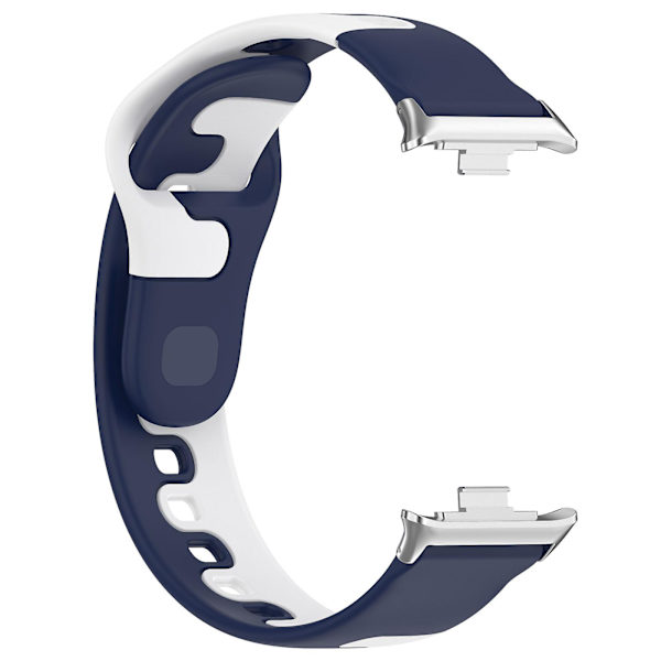 Silikoneurrem til Xiaomi Smart Band 8 Pro, dobbelt farve udskiftningsurrem Blue White