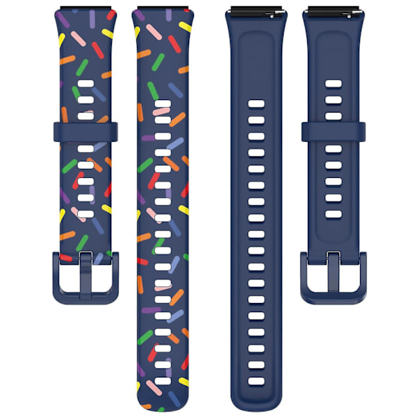 For Huawei Band 7 Spotted Wrist Band Replacement Silicone Watch Strap Blue, Midnight Blue F Huawei Band 7
