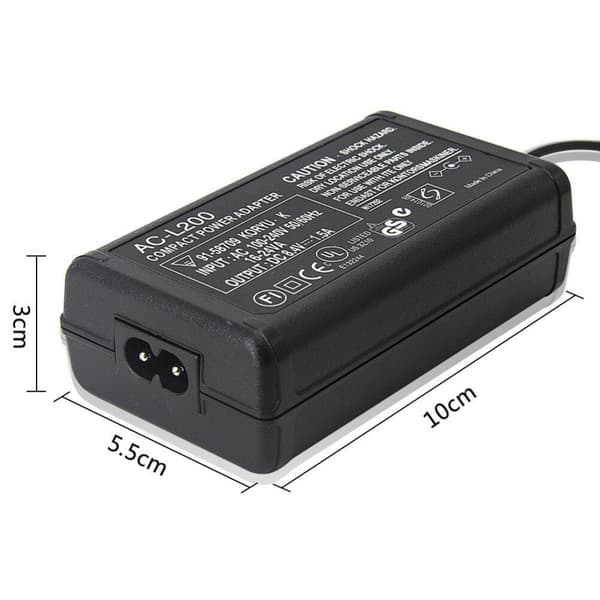 Oplader til AC-L200, kompatibel med Sony videokamera DCR-SX, DCR-SR, DCR-HC, DCR-PC