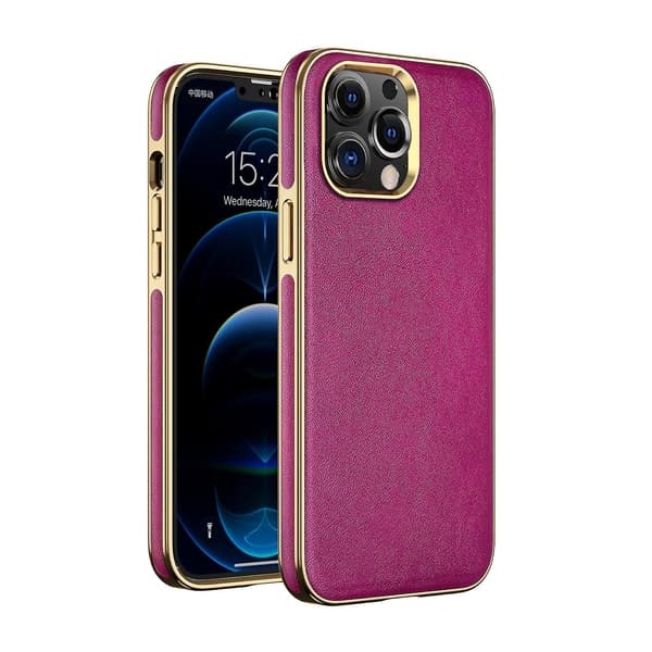 Beskyttende læderetui iPhone 13 Mini Wine Red