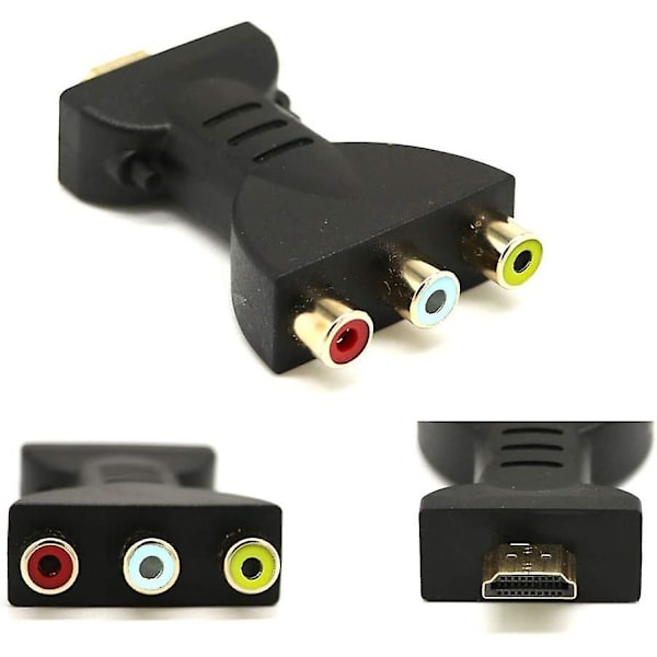 Hdmi Hanne Til 3 Rca Kvinne Composite Av Audio Video Adapter Tv Converter