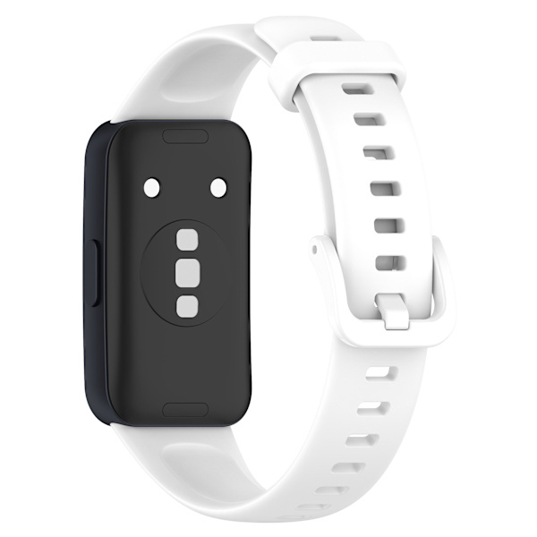 Ersättningsarmband 24mm PU-läder klockarmband för Huawei Band 8 White