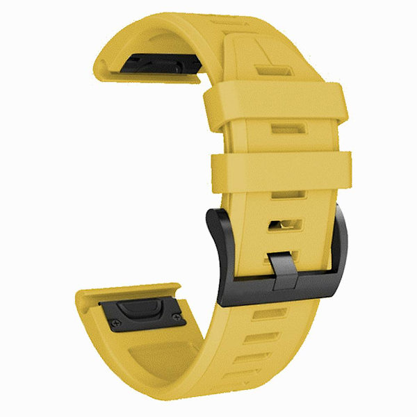 KLB-PWGJ-001 Til Garmin Fenix 7X / 7X Pro Ur Rem 26mm Silikone Urrem Yellow