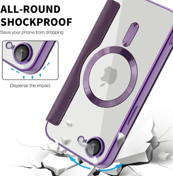 Etui til iPhone 16E / Se4 2025 Kompatibel med Magsafe (Lilla)