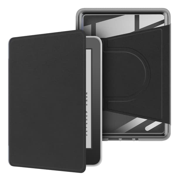 Etui - Til 7 tommer Kindle Paperwhite 12. generation 2024, aftageligt magnetisk etui (sort)