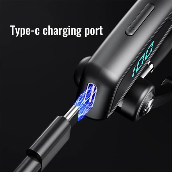 Trådlöst headset V5.2 Hörlurar Bluetooth Musikljud Öronsnäcka Batteridisplay Blue