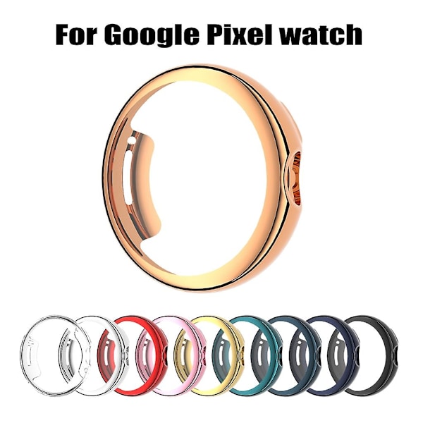 Bumper-skyddande fodral skärmskydd för Pixel Smartwatch dammtät Tpu-skal Gold