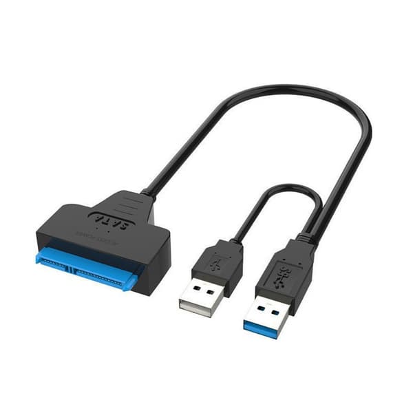 Sovitin - USB 3.0/2.0 uros-SATA uroskaapeli kiintolevy