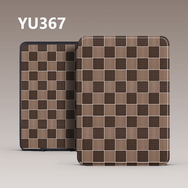 Etui til Kobo Clara 2E 6 tommer Model N506 – Ternmønster med håndrem Dark brown