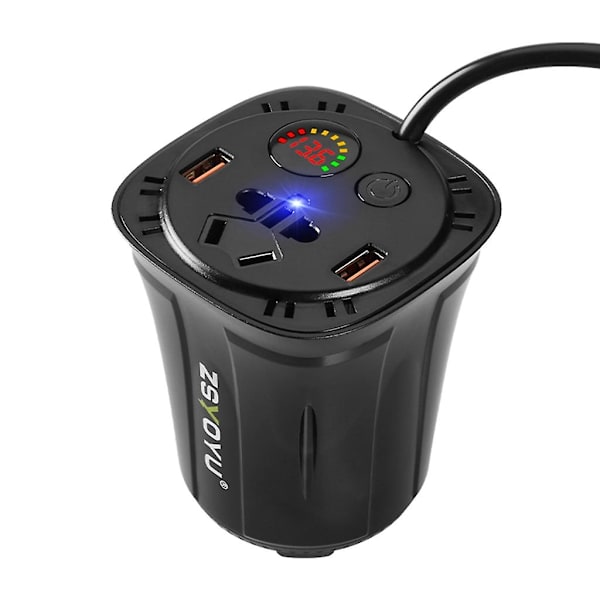 Dc 12v til Ac 110v 220v Bilkonverter Usb Strømforsyning Adapter Bil Inverter Red 110V