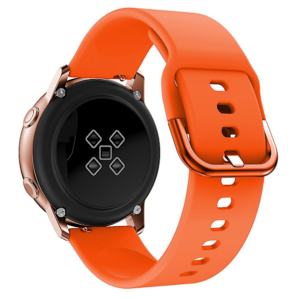 För Samsung Galaxy Watch 5 40mm/44mm/Watch 5 Pro 45mm/Watch4 40mm/44mm/Watch4 Classic 42mm Kvadratisk Spänndesign Silikon Klockarmband handledsrem Orange