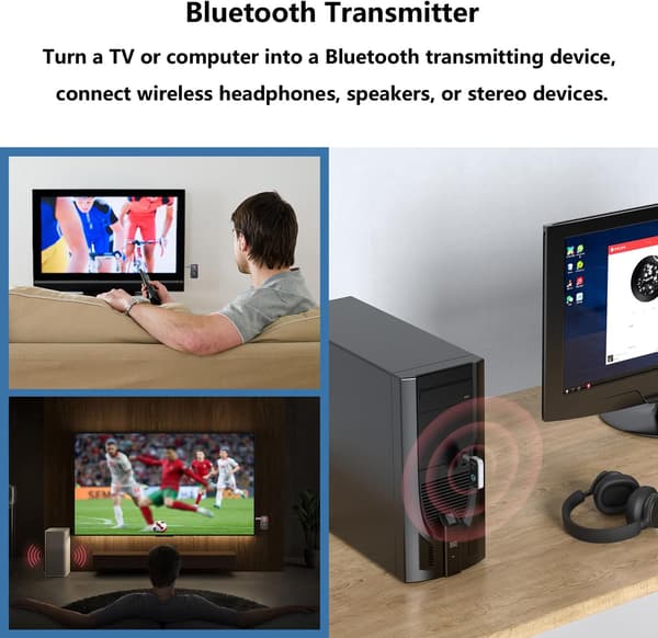 Bluetooth-mottaker 2-i-1 Bluetooth 5.3-adapter 3,5 mm jack