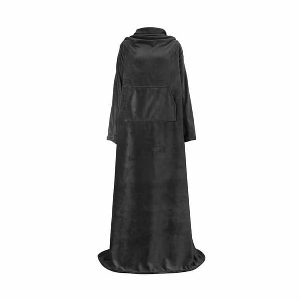 Tæppe med ærmer og lomme Dark gray 170*200cm