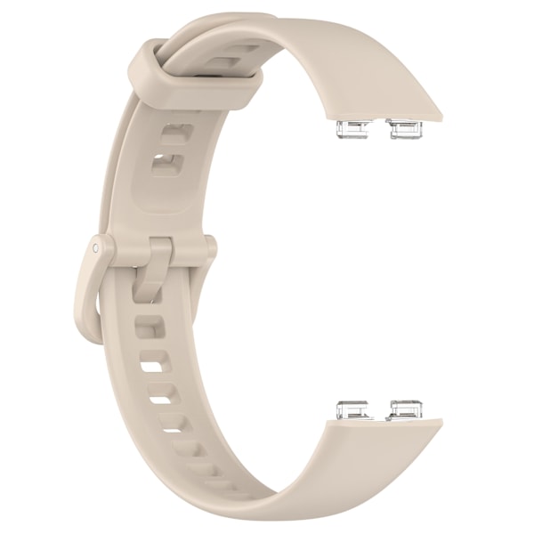 Reserveurrem 24mm PU læderurrem til Huawei Band 8 Ivory White