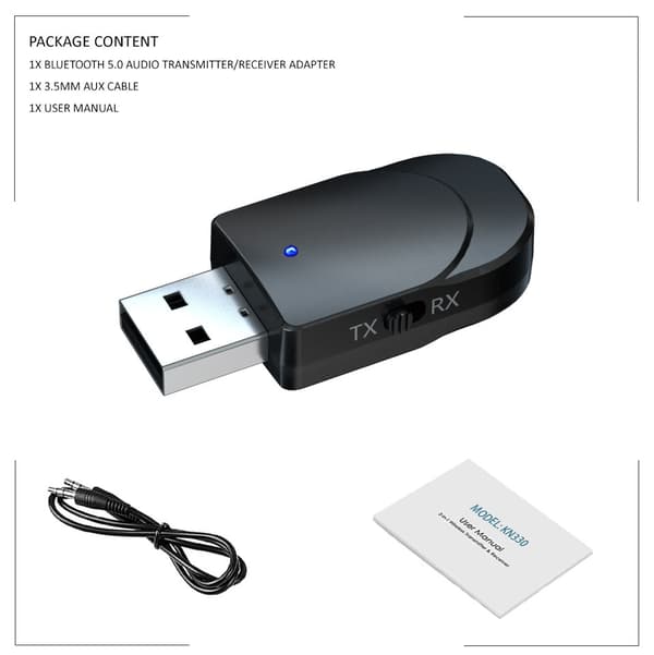 Bluetooth-mottaker 3-i-1 Bluetooth 5.0 lydadapter