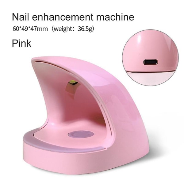 6w Mini Nail Tørker Lampe Bærbar Nail Light Therapy Uv Led Lampe Hurtigtørkende Single Finger Usb Connector Led Nails Art Tools pink no USB cable716