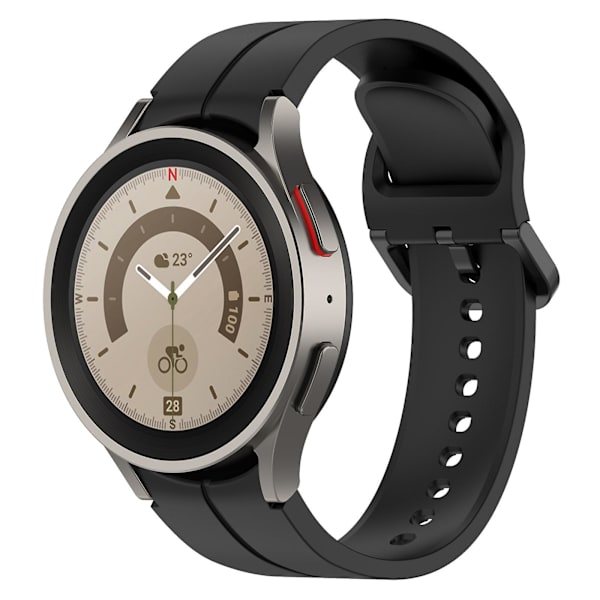 Samsung Galaxy Watch6 / Watch6 Classic / Watch 5 / 5 Pro / Watch3 41mm Silikoniurainen uranauha 20mm Black
