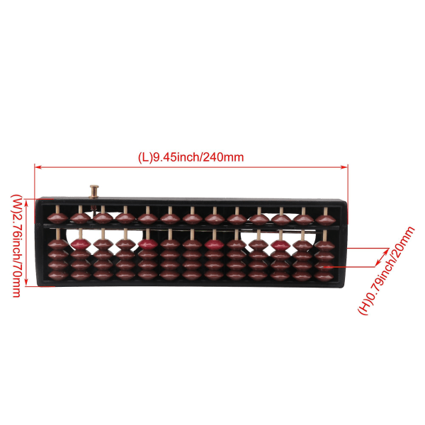 13 søjle Abacus Soroban optræksenhed Calculing Tool Frame Sort