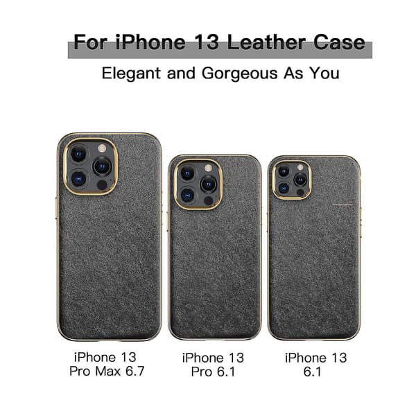 Nahkainen suojakotelo iPhone 13 Black
