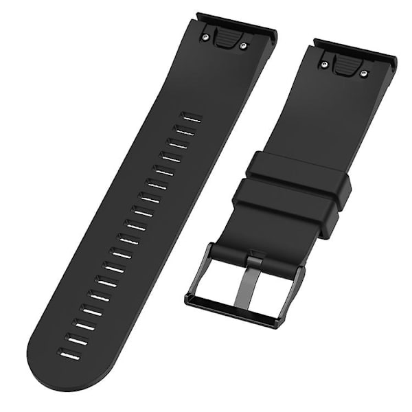 Til Garmin Fenix ​​5x 26mm Fenix3 / Fenix3 Hr Silikone urbånd KJV Black)