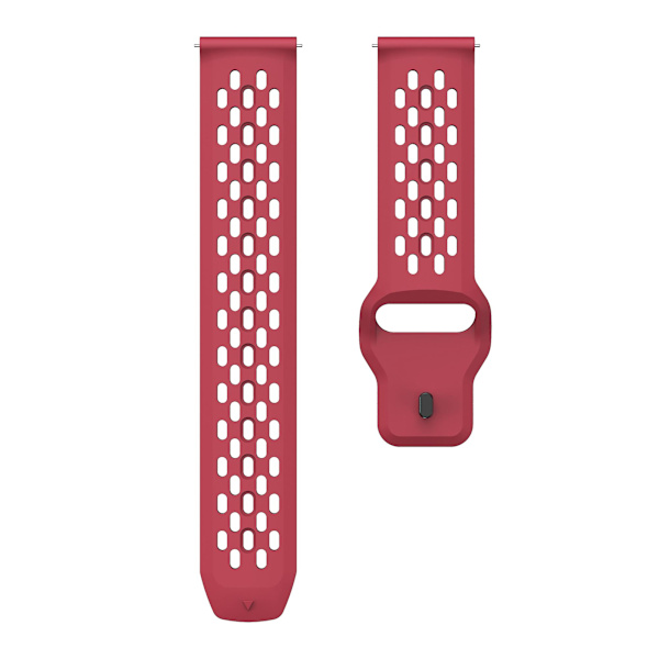 För Garmin vivoactive 5 / Venu 2 Plus Silikonklockarmband 20mm Håligt Justerbart Armband Red