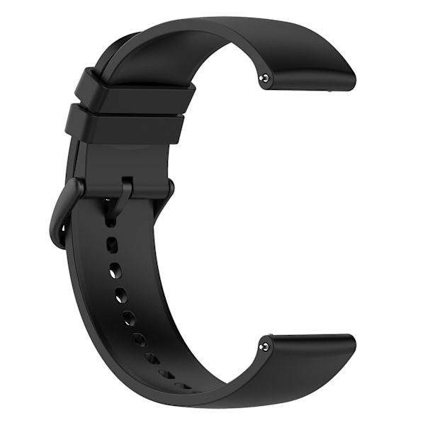 Samsung Galaxy Watch 5 Pro 45mm/Huami Amazfit Bip 3/3 Pro Silikonihihna 20mm Säädettävä Rannehihna Säätö Black Black Buckle
