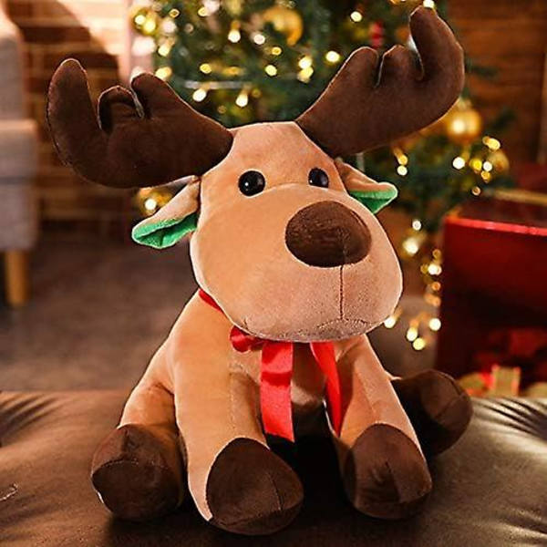 Jul Älg Plyschleksak Plyschdockor Ren Kastkudde Söta mjuka plyschar
