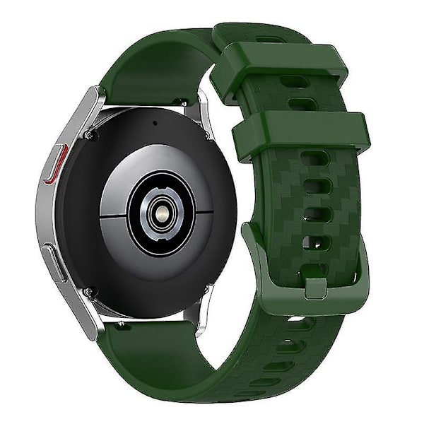 For Garmin Samsung Polar Huami Huawei 20mm Karbonfiber Silikonklokke Rem Stropp Erstatning Håndleddsrem Turquoise, Army Green F Other Smartwatch Model