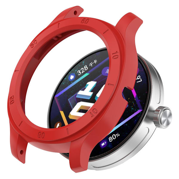 Anti-drop hårt klockfodral för Huawei Watch GT Cyber, ihåligt klockskydd för 22 mm fästrem Red D Huawei Watch GT Cyber