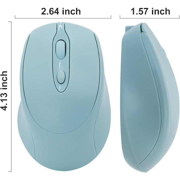 Bluetooth 5.2 & 2.4G Bærbar Optisk Mus Med USB-Mottaker, 3 Justerbare DPI (Rosa)