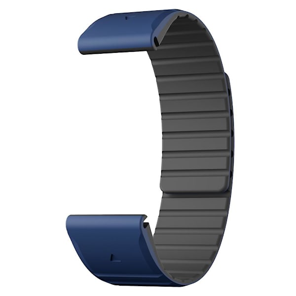 Til Garmin Fenix 5 / 5X / 6X / 7X Urrem 22mm Dual Color Silikone Smart Watch Rem Dark Blue  Black
