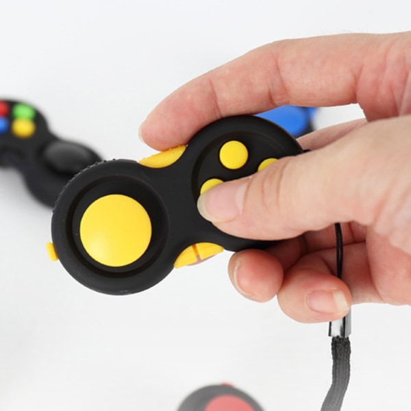 Game Fidget Pad Stress Reliever Squeeze Fun Magic Desk Legetøjshåndtag Dekompression Gavenøgle Mobiltelefontilbehør black