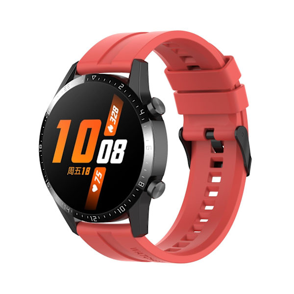 Til Huawei Watch Gt 2 46mm urrem med sort spænde Red